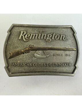 Vintage 1976 Remington Limited Edition 1816 Flintlock Rifle Belt Buckle USA